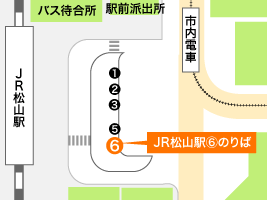 地図：JR松山駅