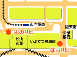 地図：松山市駅