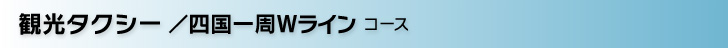 観光タクシー／四国一周Ｗラインコース