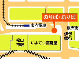 地図：松山市駅(坊っちゃん広場前)