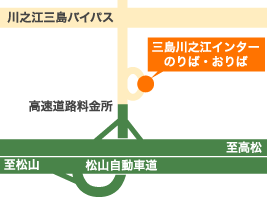 地図：三島川之江インター