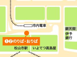 地図：松山市駅