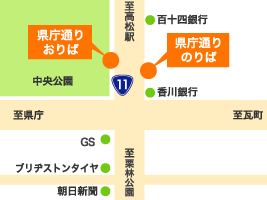 地図：県庁通り