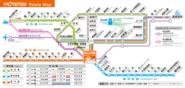 Iyotetsu Route Map