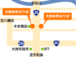 地図：大洲本町