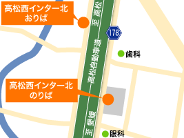 地図：高松西インター北