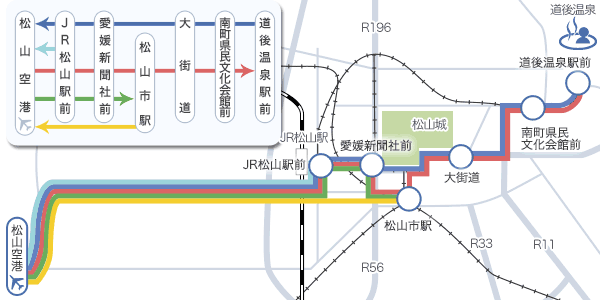 電車・バス情報 | 各種リムジンバス | 松山空港リムジンバス | 伊予鉄