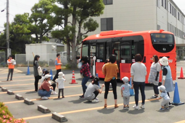 路線バスでの乗車体験